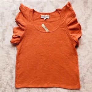 NEW Madewell Texture & Thread Ruffle Top